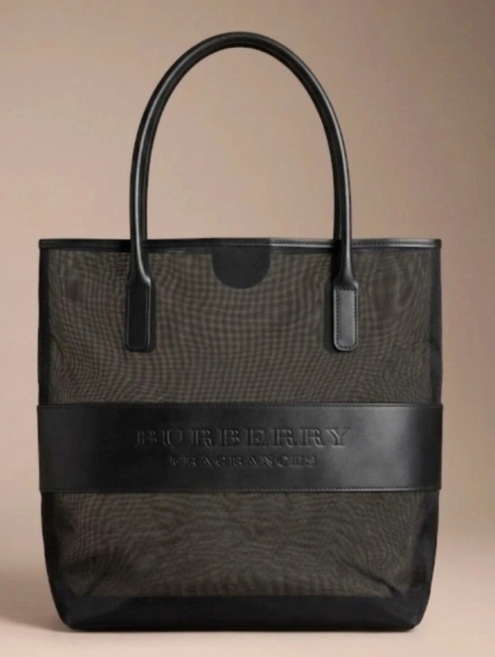 Burberry Fragrances Black Tote Bag Large Logo